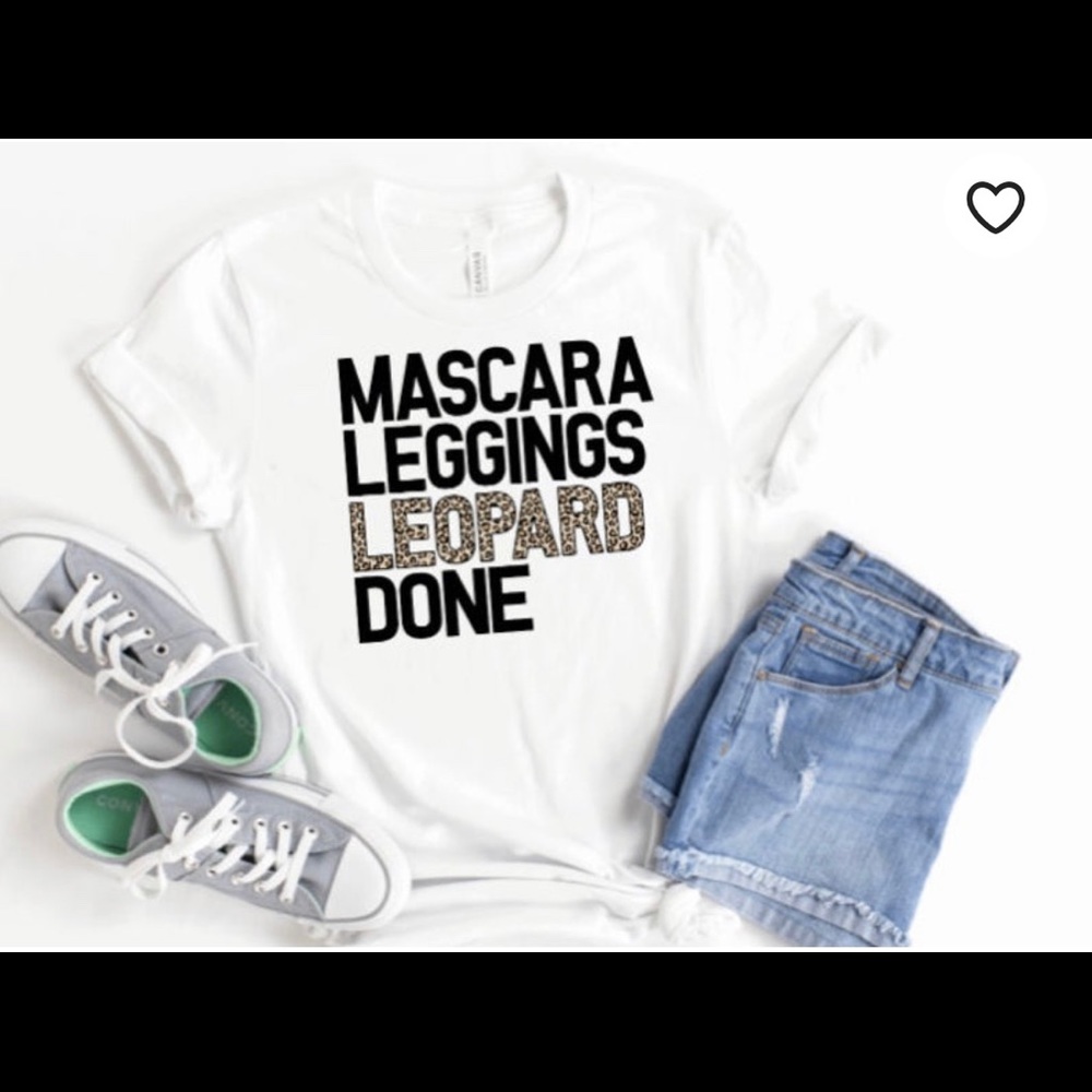 New Mascara Leggings Leopard Graphic Shirt